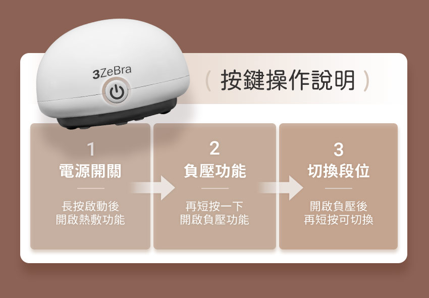 舒浮罐︱智能負壓刮痧拔罐器 - 按鍵操作說明