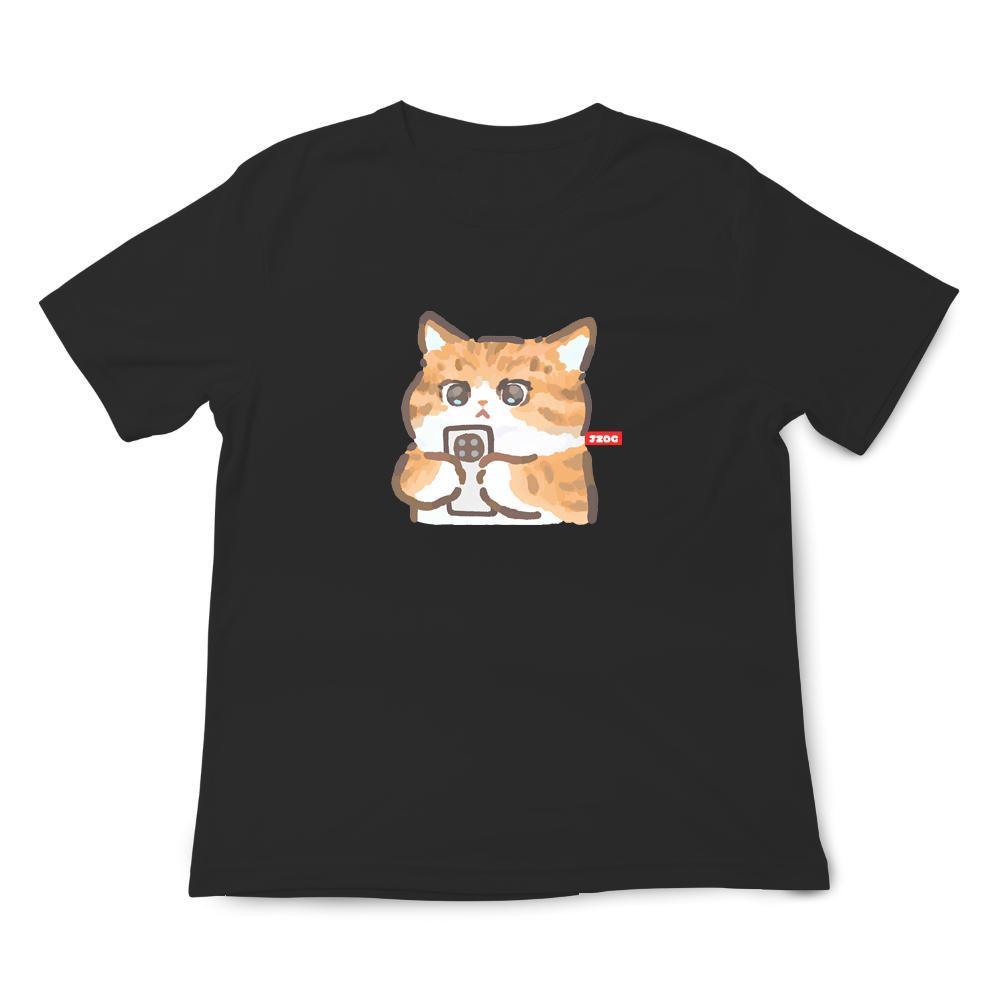 橘貓 玩手機 黑色.jpg