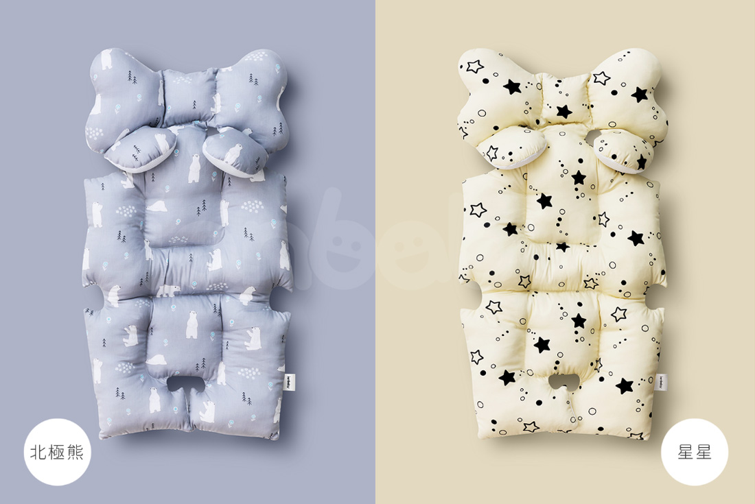 O-BS_10.jpg/ ianbaby 韓製全身包覆墊有四種花色可供選擇北極熊物語、粉嫩氣球兔、晚安小綿羊與五角星星糖。