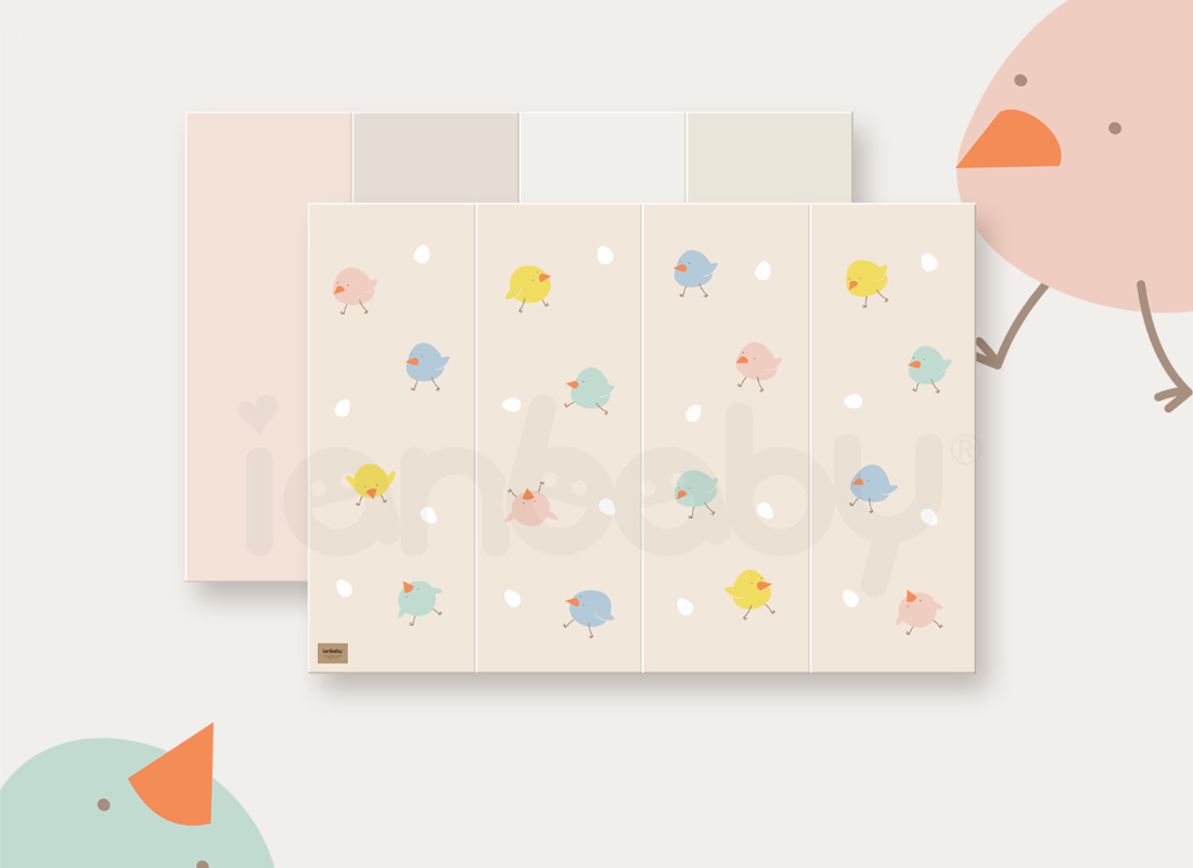 M-FM_28.jpg/ ianbaby 2in1韓製兒童折疊墊粉彩雞蛋仔,繽紛可愛的粉嫩雞仔,搭配生動逗趣的調皮模樣,有助於安撫寶寶情緒,陪伴寶貝一起快樂成長。