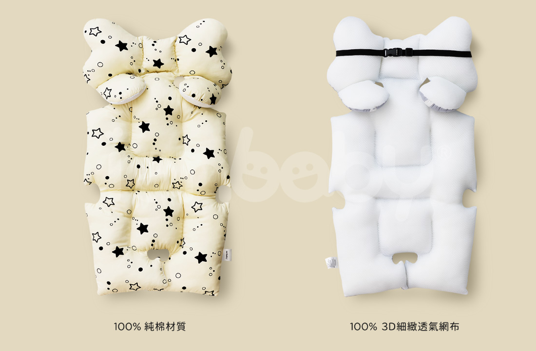 O-BS_03.jpg/ ianbaby 韓製全身包覆墊100%純棉與3D細緻透氣網布材質，良好透氣力四季皆可使用，可水洗設計不易滋生細菌。