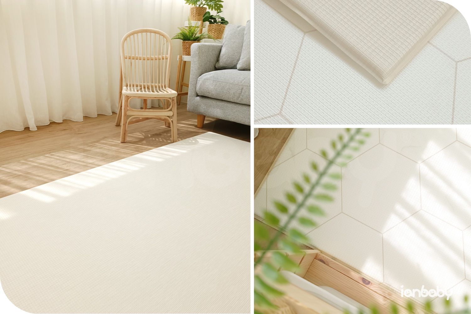 M-RM_b001.jpg/ ianbaby蒟蒻捲墊不再侷限於育兒環境中,亦可是空間氛圍的營造,在寶貝安全探索環境之餘,也為育兒疲憊的媽咪們,打造放鬆的生活氛圍。