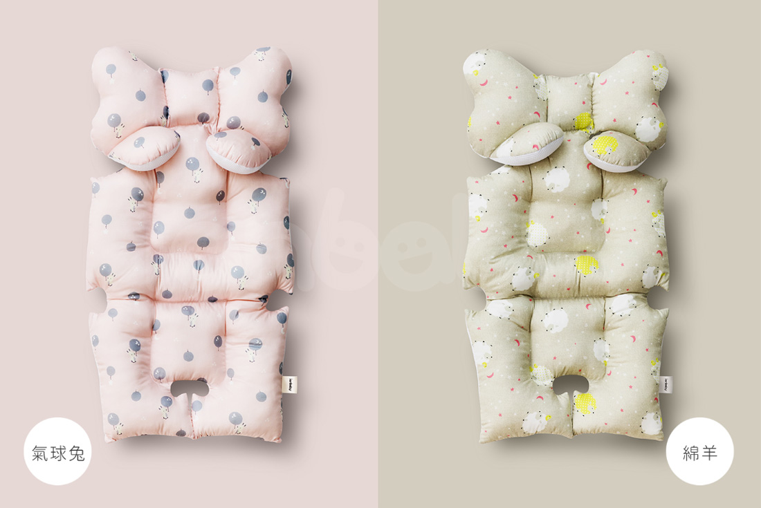 O-BS_09.jpg/ ianbaby 韓製全身包覆墊有四種花色可供選擇北極熊物語、粉嫩氣球兔、晚安小綿羊與五角星星糖。