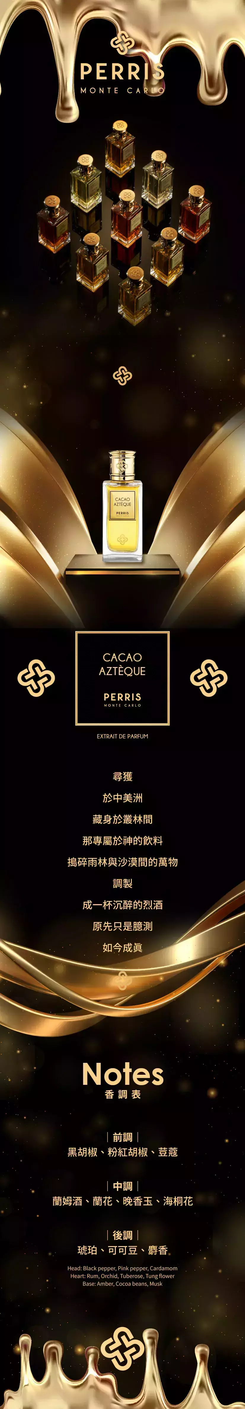 PERRIS MONTE CARLO CACAO AZTÈQUE EXTRAIT 阿茲特克可可精粹商品頁.webp